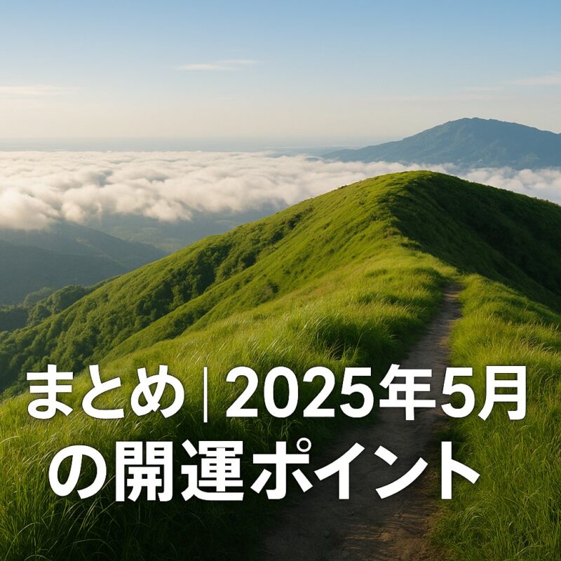 まとめ|2025年5月の開運ポイント