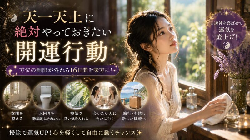 天一天上に絶対やっておきたい開運行動